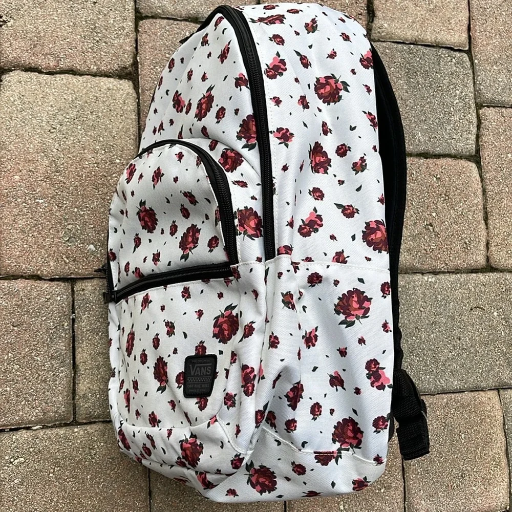 VANS Ranger 2 Prints Roses White Women's Backpack VN0A7UFM3KS NWT